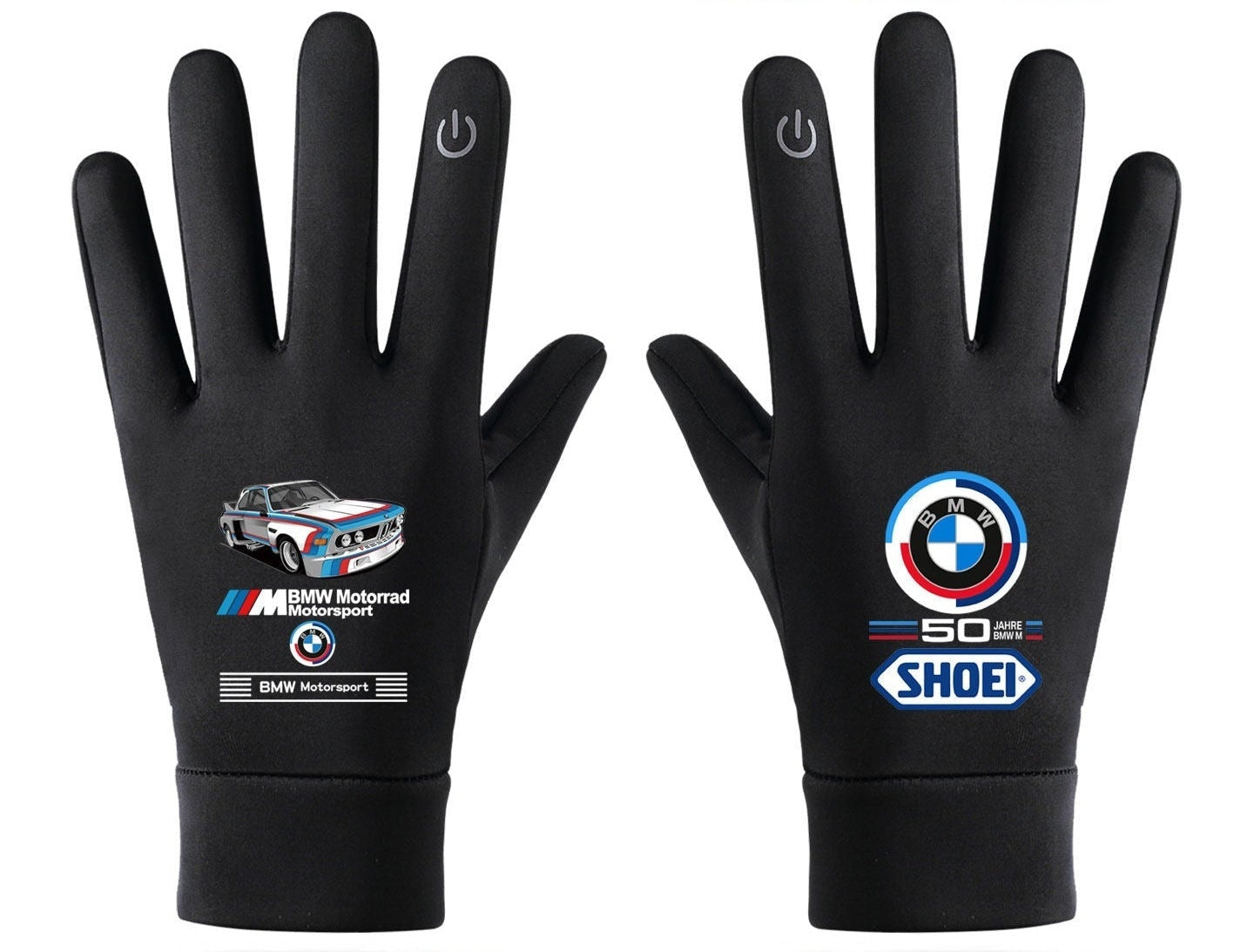 BMW M3 Group A racing design touchscreen winter gloves