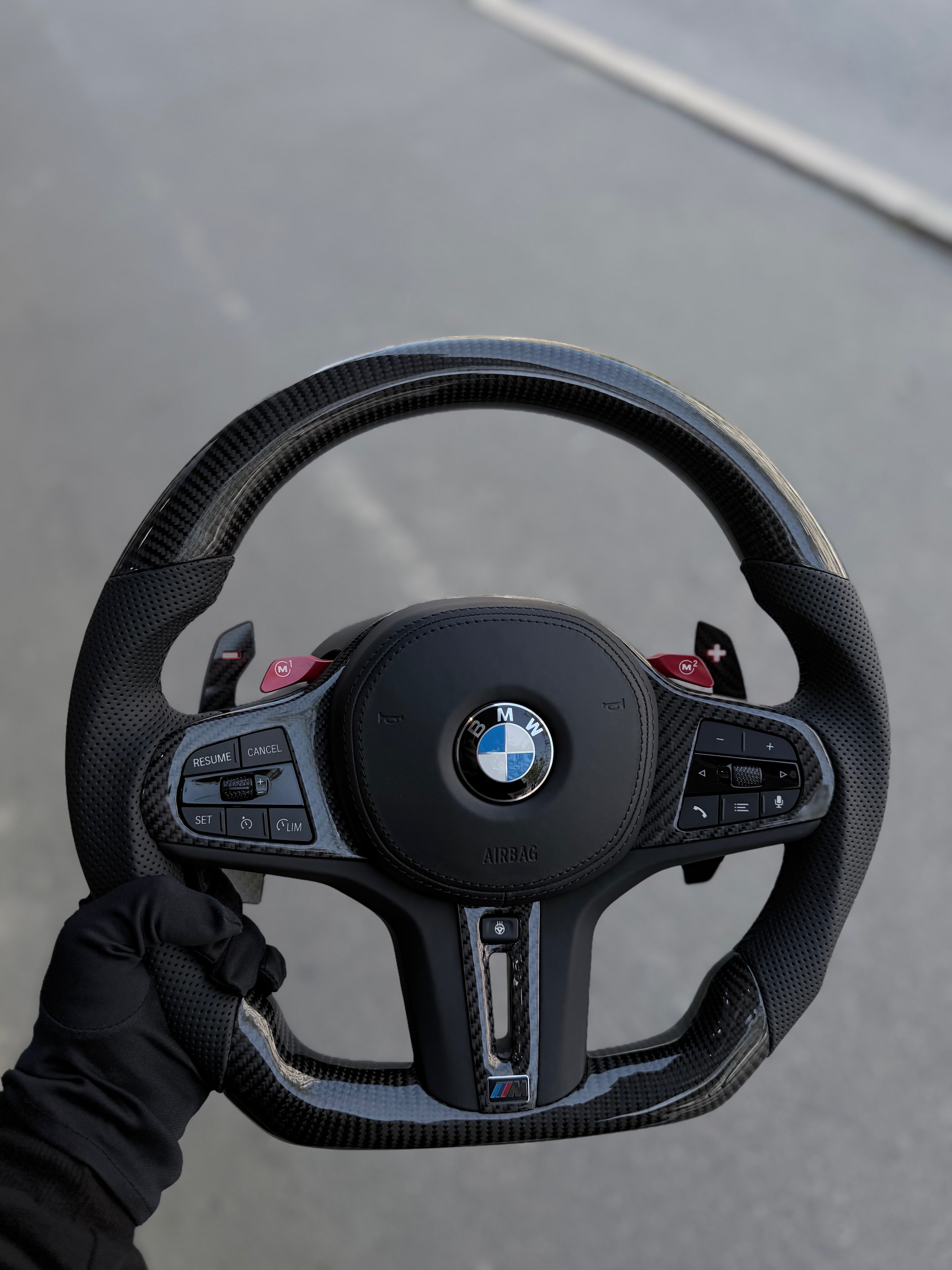 Customized  Steering wheel and Paddle Shifters Carbon Fiber Steering Wheel For BMW G Series