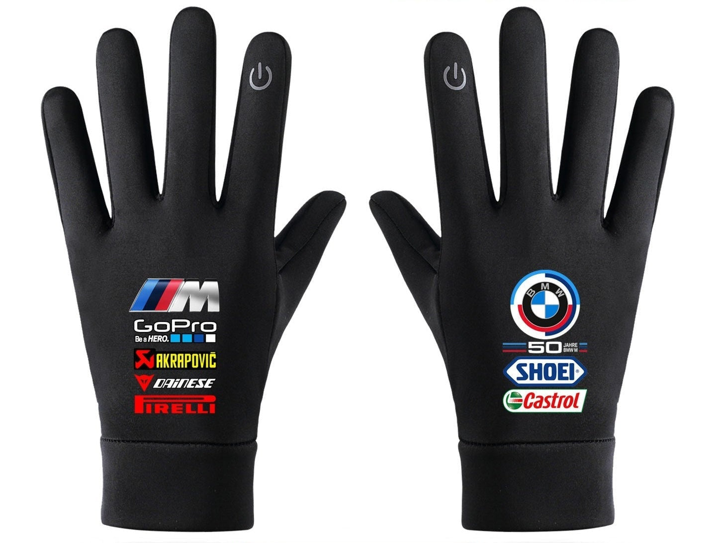 BMW M Motorsport sponsor design touchscreen winter gloves