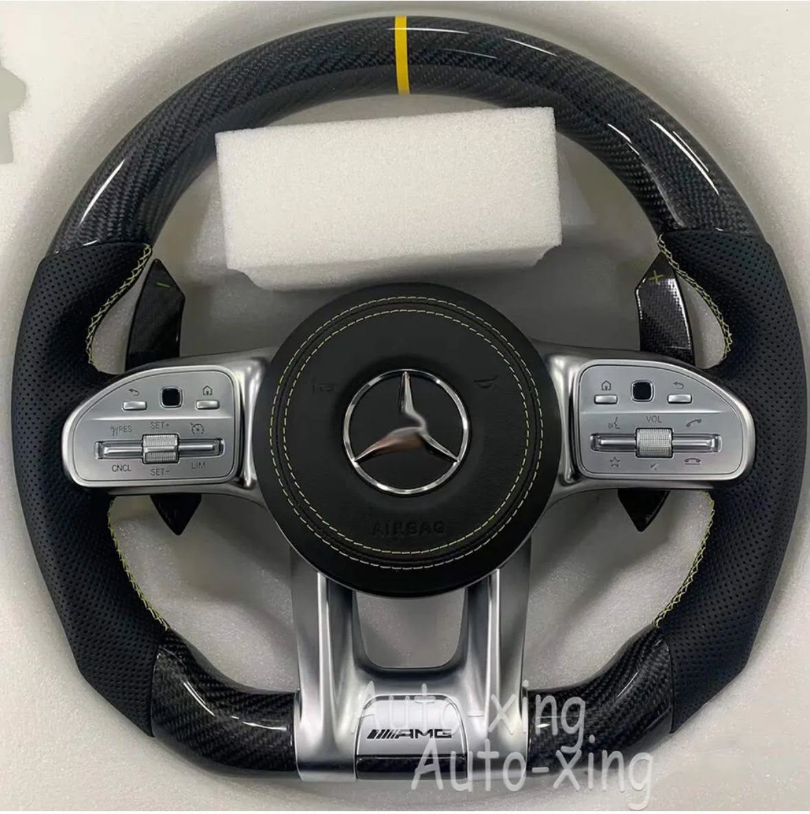 Leather Steering Wheel For Mercedes Benz