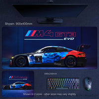 BMW M4 GT3 Gaming Desk Mat - Large XL Mouse Pad, BMW Motorsport Livery (10 Designs)