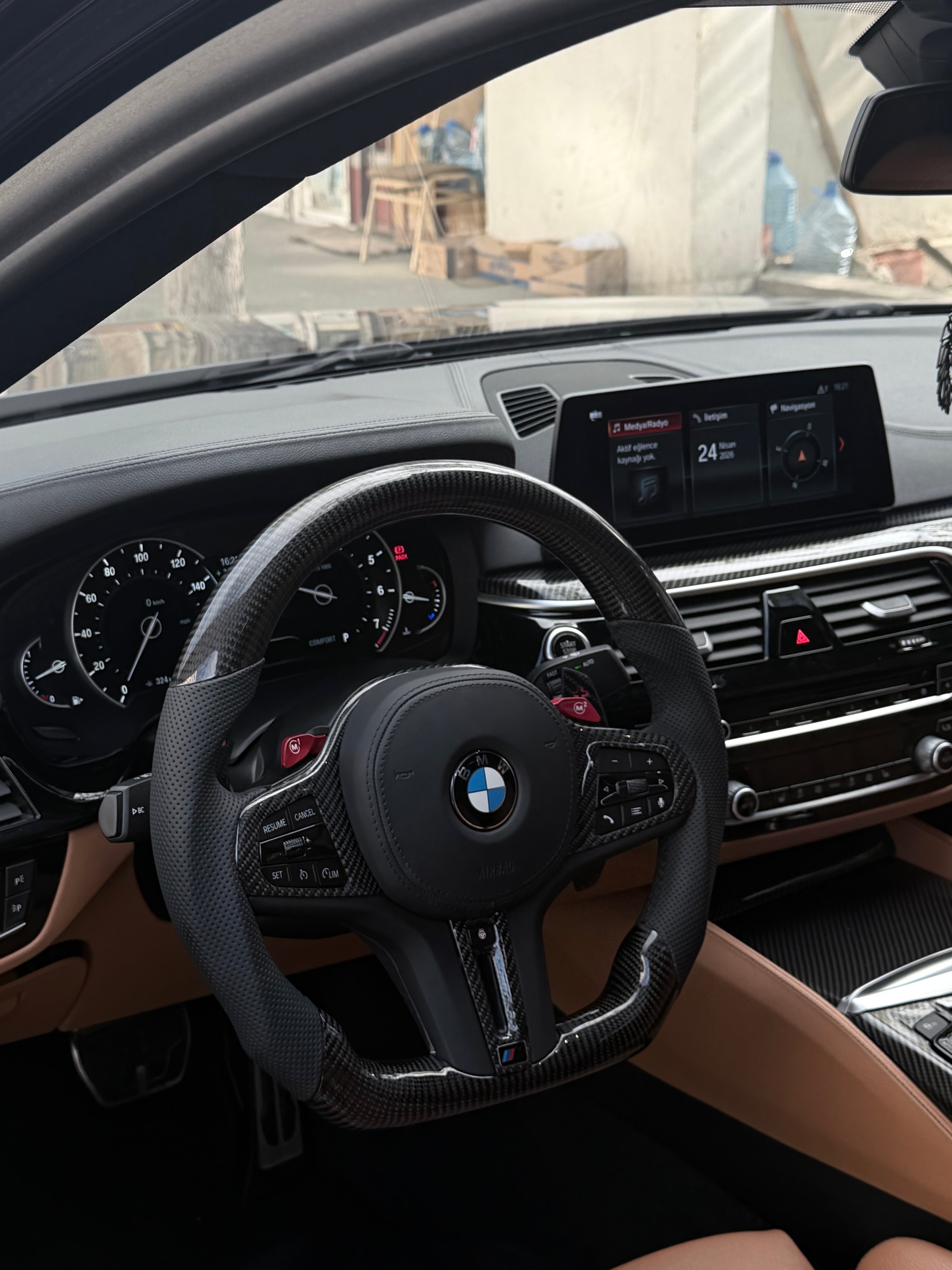 Customized  Steering wheel and Paddle Shifters Carbon Fiber Steering Wheel For BMW G Series