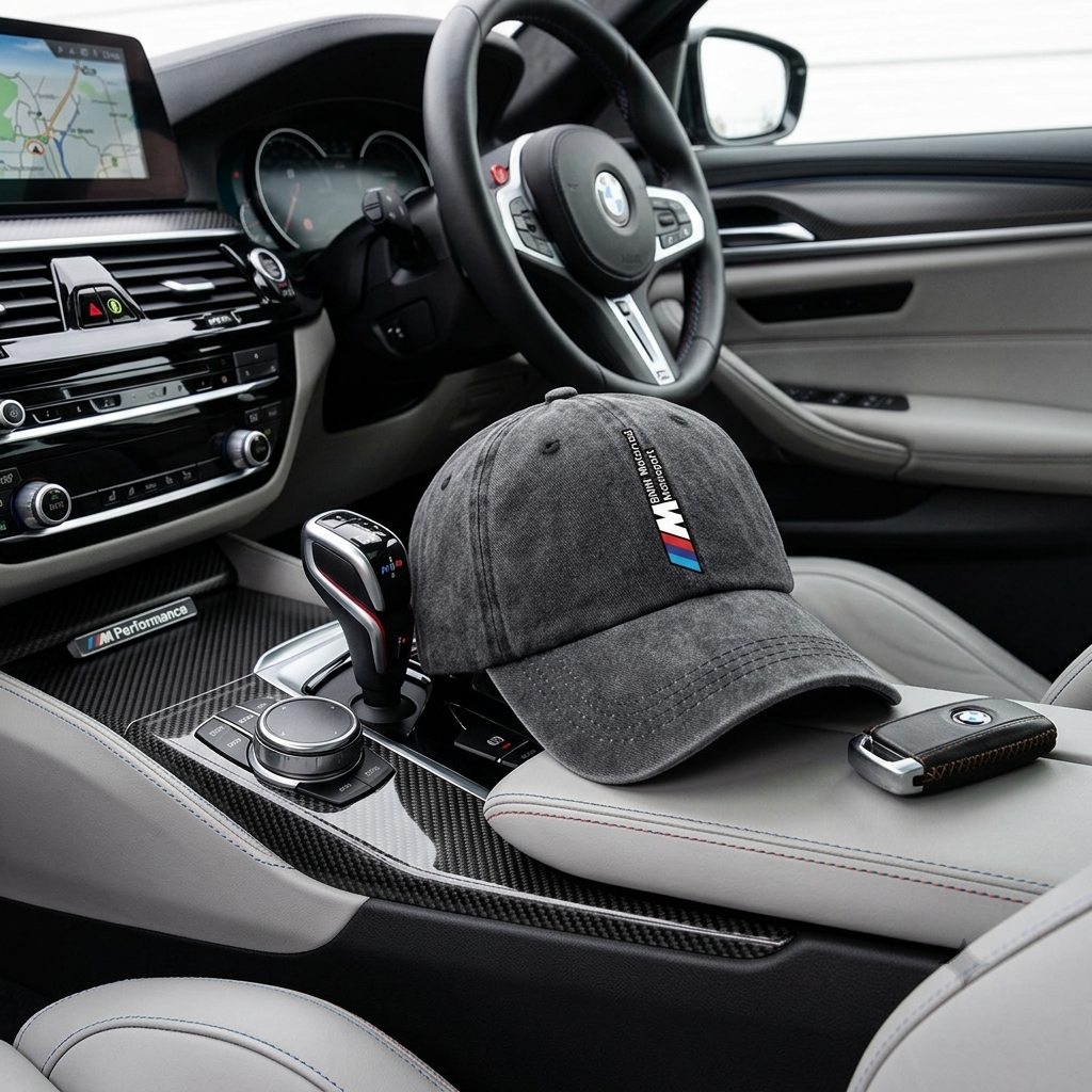 BMW M Performance Washed Cotton Cap – Embroidered Baseball Hat