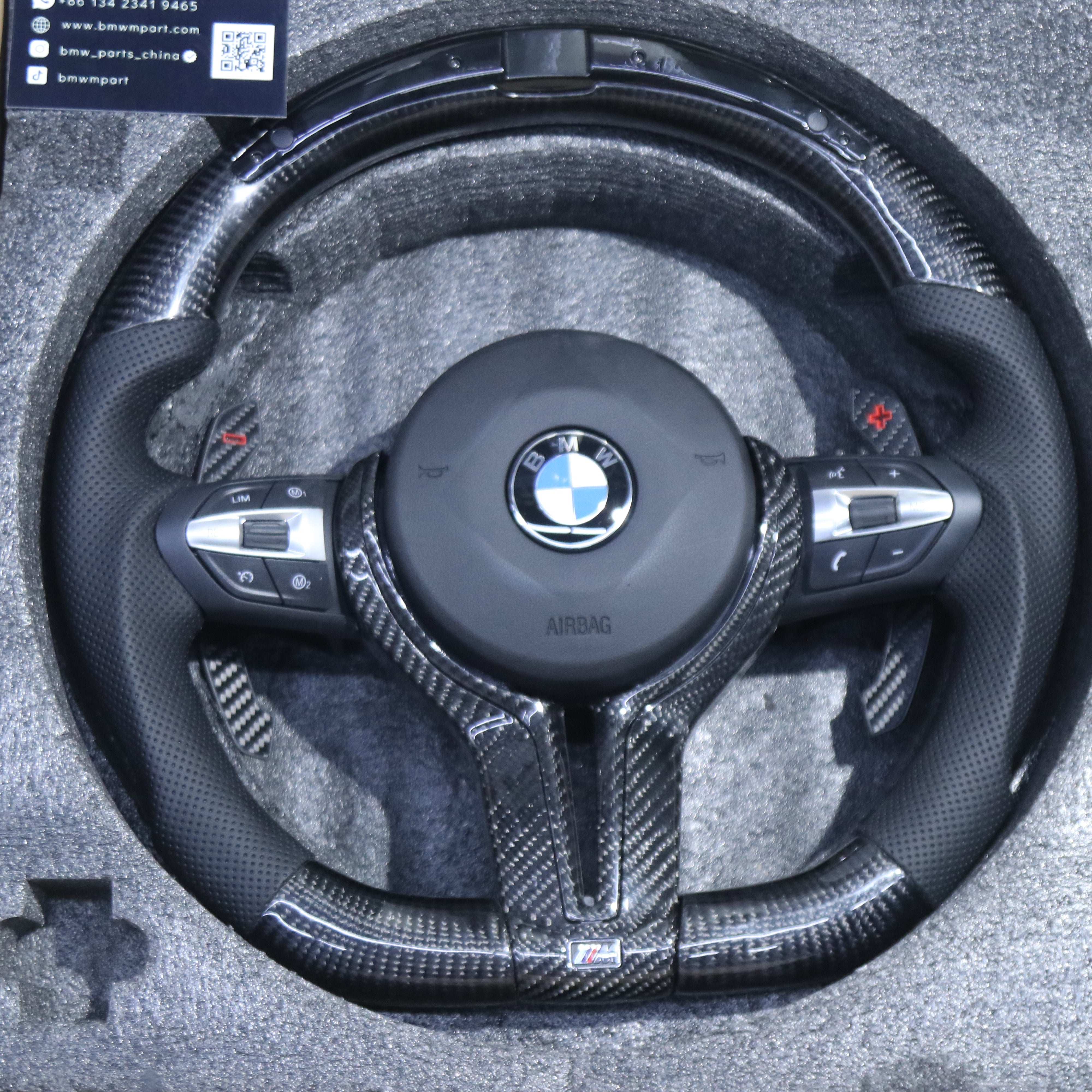 Carbon Fiber G Series Paddle Shifters Style with Led  Steering Wheel For BMW Series