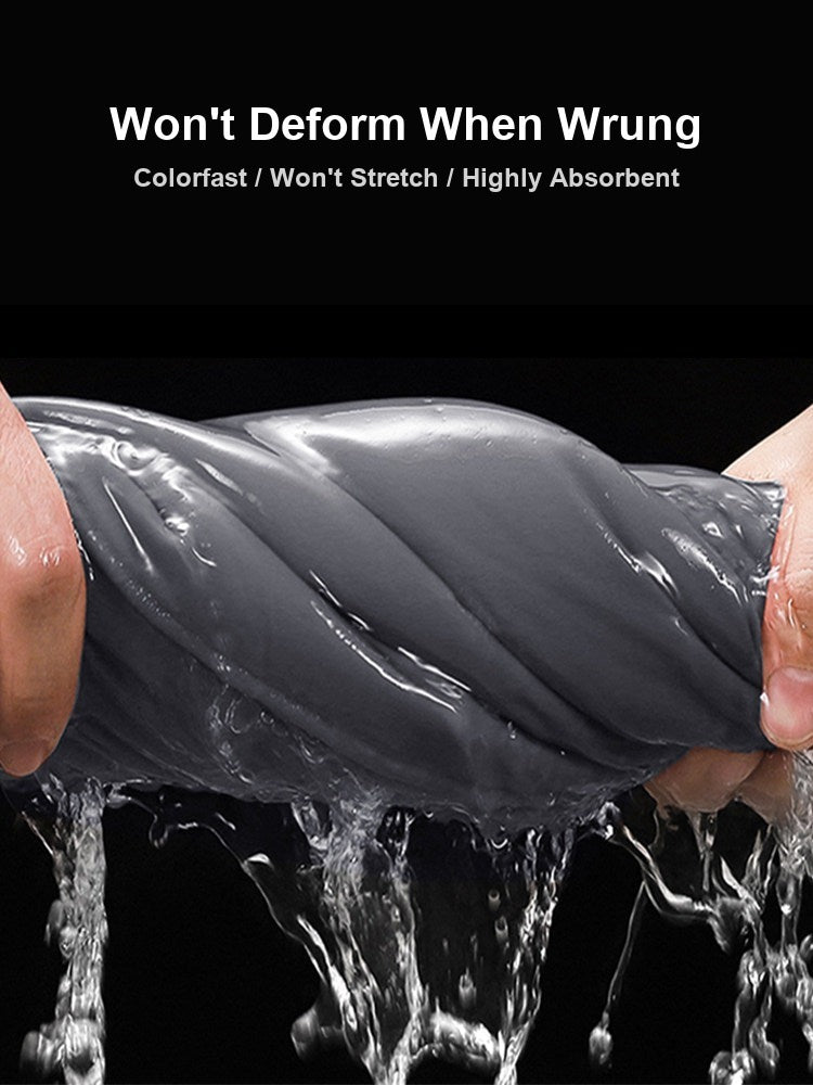 BMW car towel being wrung out, won't deform, strong absorbency