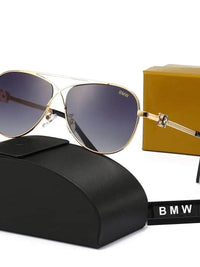 BMW Polarized Aviator Sunglasses – Large Frame UV Driving Glasses