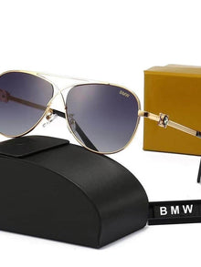 BMW Polarized Aviator Sunglasses – Large Frame UV Driving Glasses