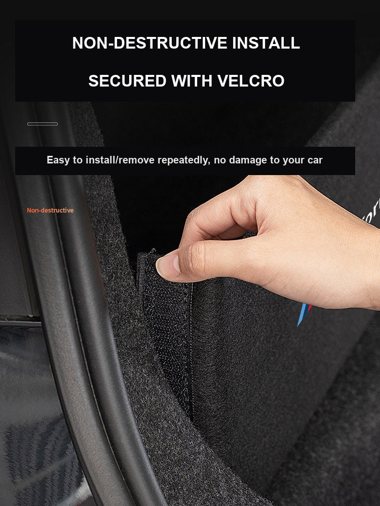 BMW trunk partition non-destructive Velcro installation