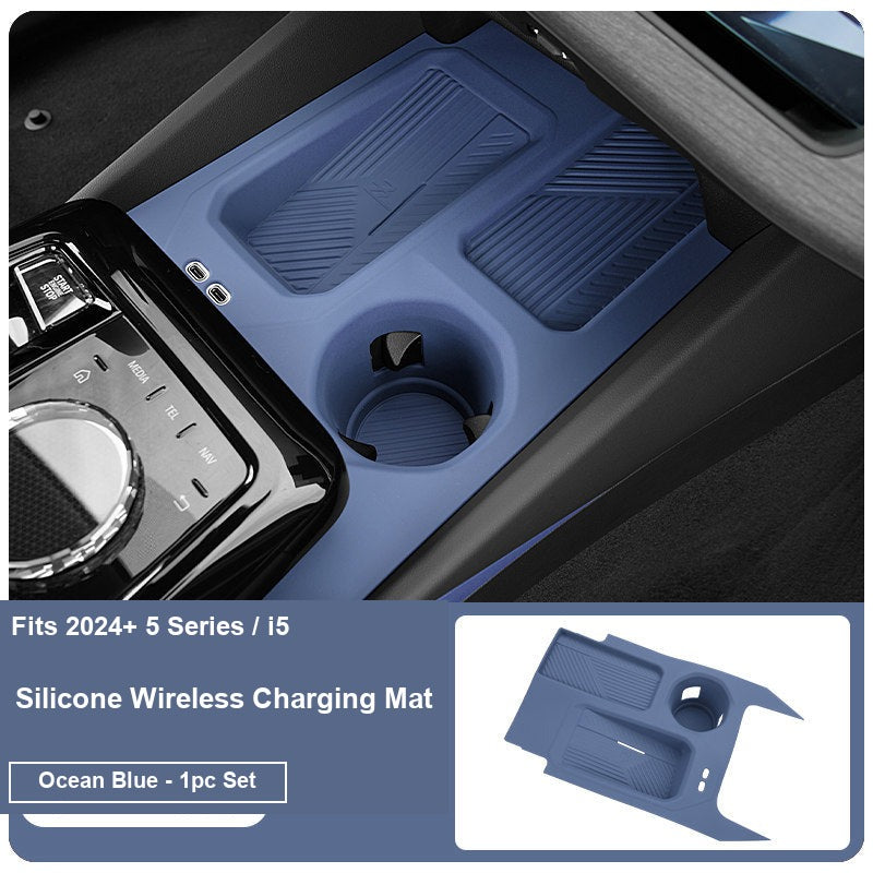 BMW 5 Series i5 wireless charging mat, Ocean Blue