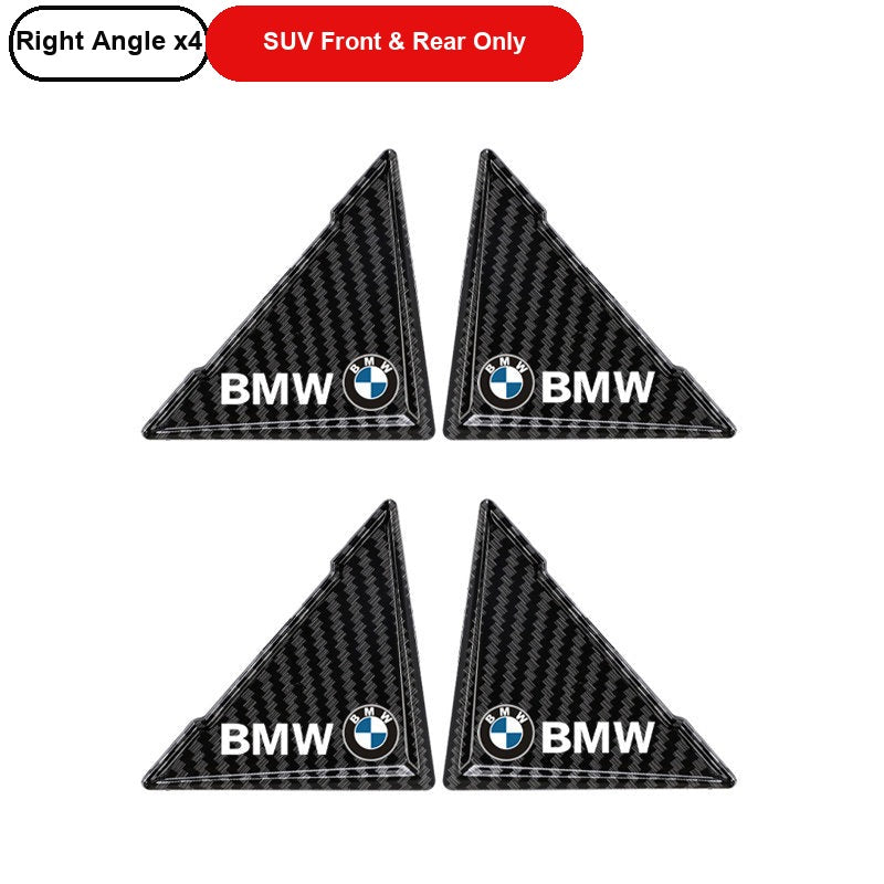 BMW carbon fiber right angle door corner guards, set of 4, for SUV