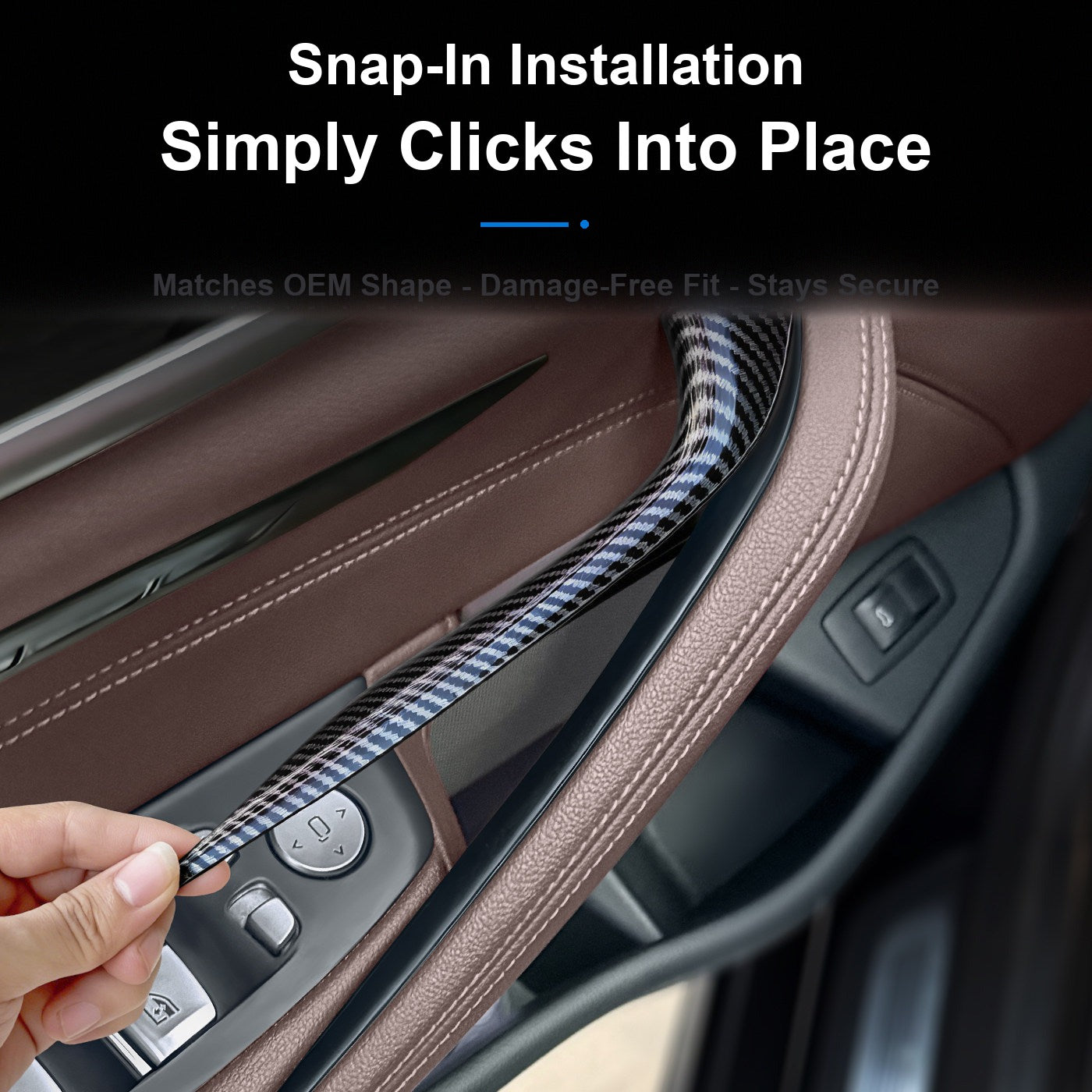 BMW door handle cover - snap-in installation, no drilling
