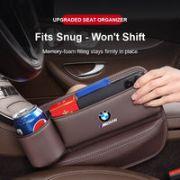 BMW Seat Gap Organizer - Extended Storage Pouch with Cup Holder (3/5/7 Series, X1/X2/X3)