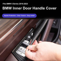 BMW 5 Series & X3/X4 Door Handle Covers - Carbon Fiber, Leather & Matte Trim