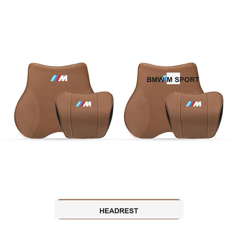 BMW M Sport Ergonomic Car Headrest & Lumbar Support Pillows (3, 4, 5 Series & X1-X7)
