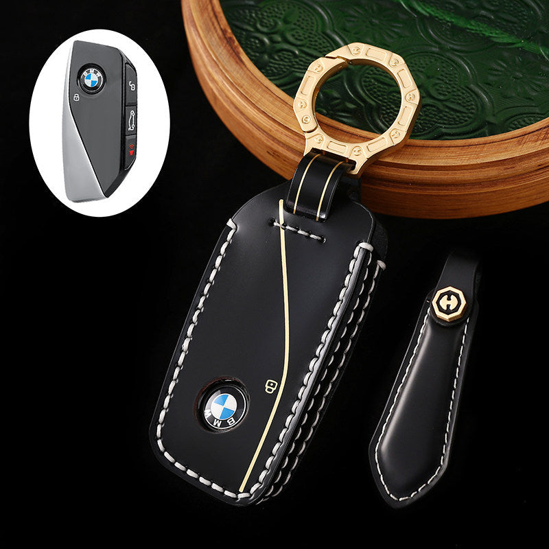 BMW Horseshoe-Style Genuine Leather Key Case