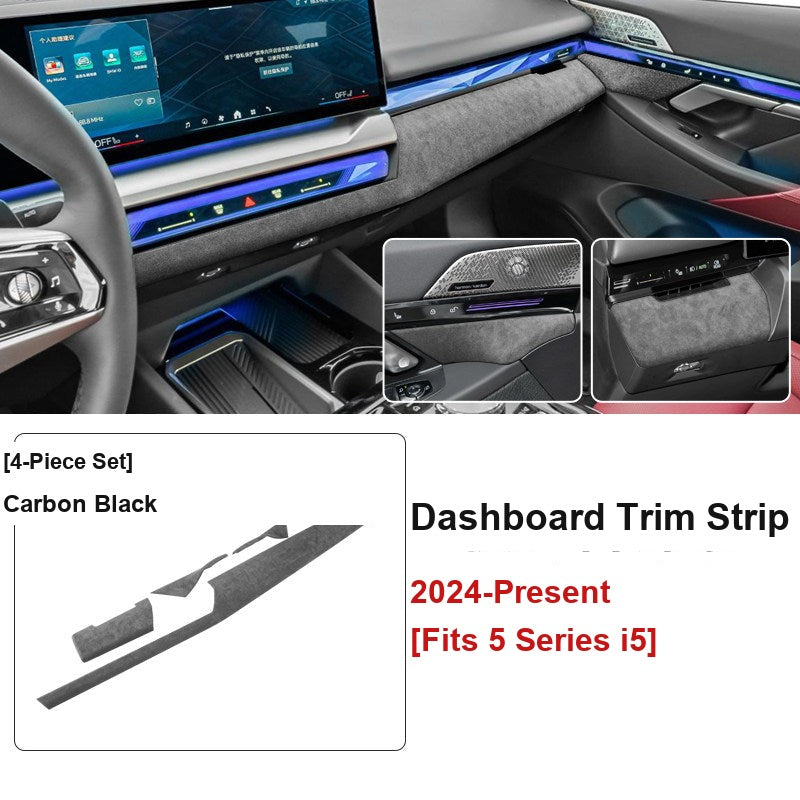 BMW 5 Series i5 dashboard trim strip carbon black