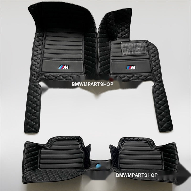 BMW custom leather floor mats, all black