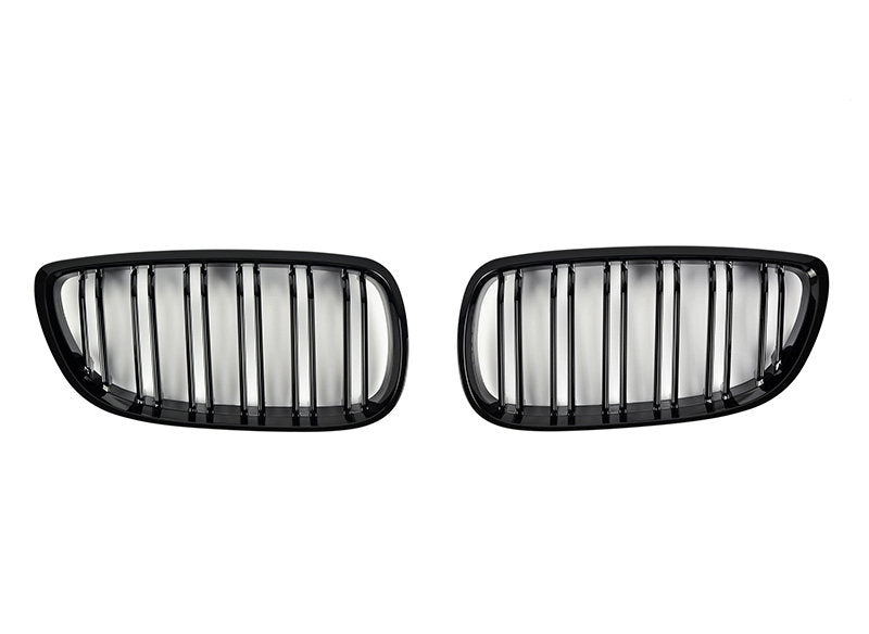 BMW Kidney Grille - Gloss Black Front Grille, E92 3 Series Coupe (2006-09) - Double Line Gloss Black