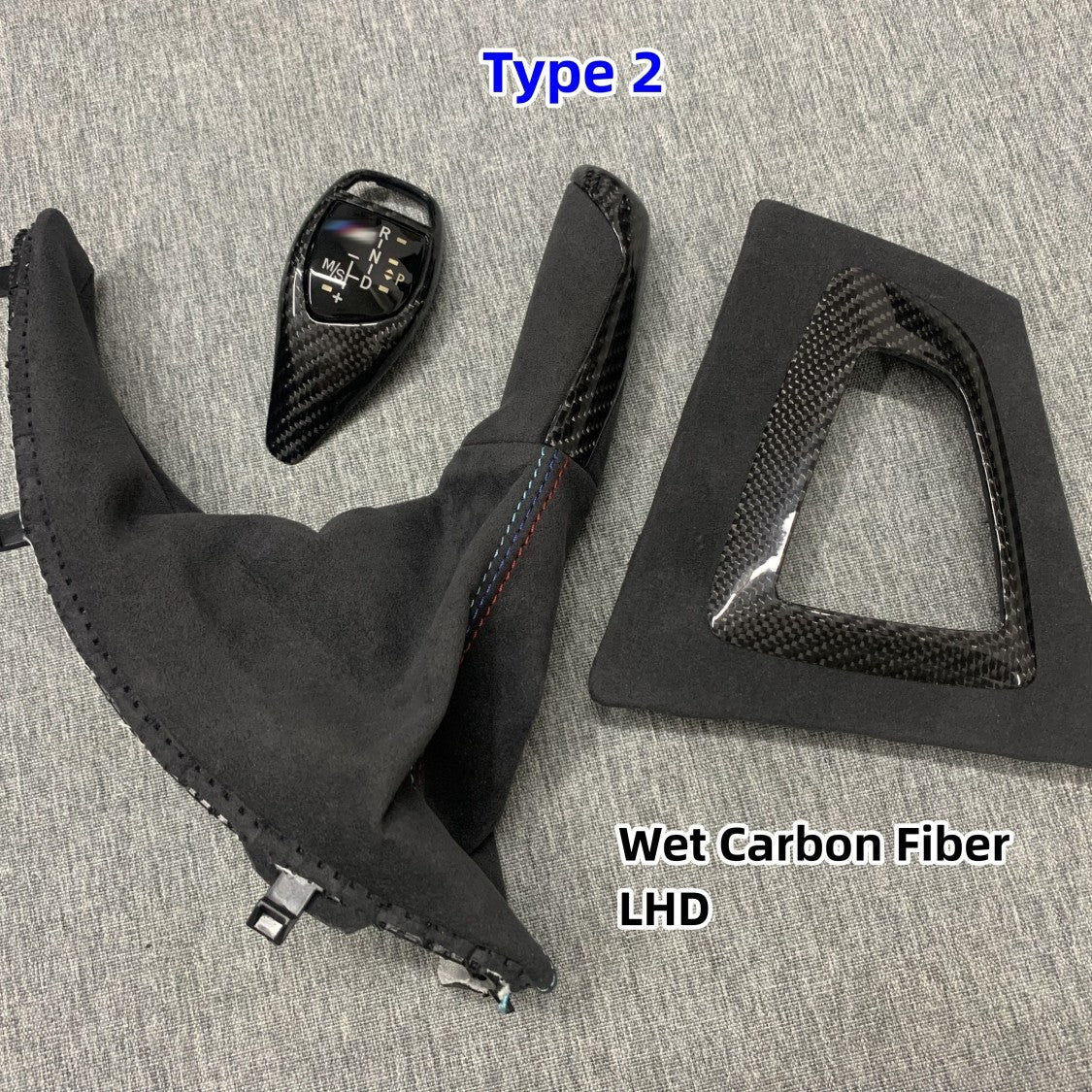 BMW F30/F35 handbrake 3-piece set, wet carbon finish