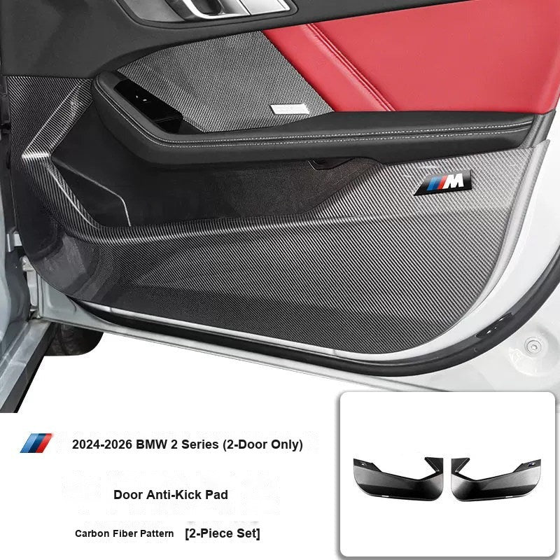 BMW 2024-2026 2 Series (2-Door) - Carbon Fiber Door Anti-Kick Pads (2-Piece) - Carbon Fiber Anti-Kick Pad