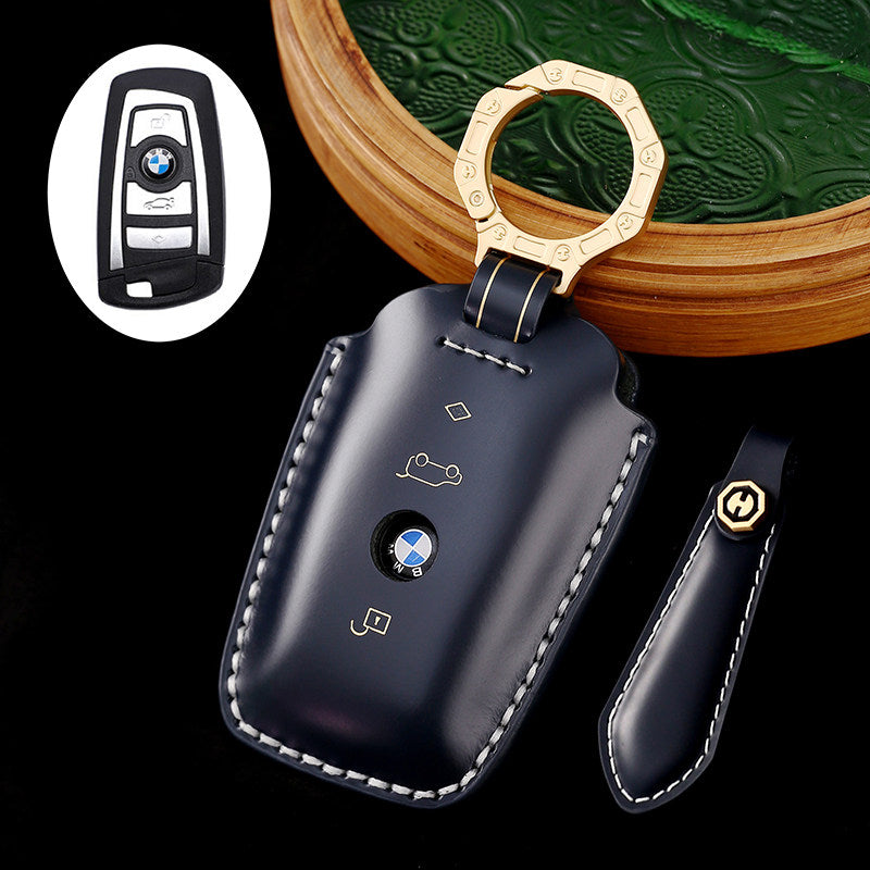 BMW Horseshoe-Style Genuine Leather Key Case