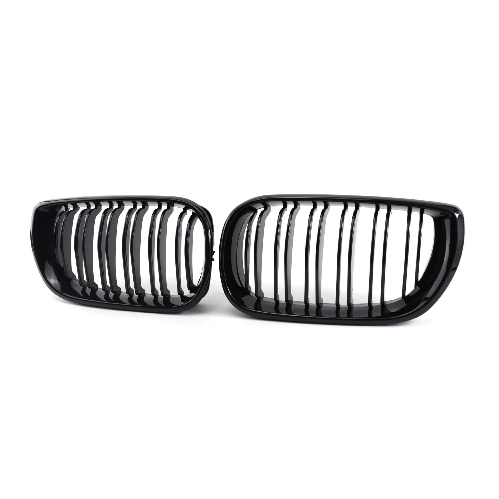 BMW Kidney Grille - Gloss Black Front Grille, E46 3 Series Coupe (2002-04) - Double Line Gloss Black