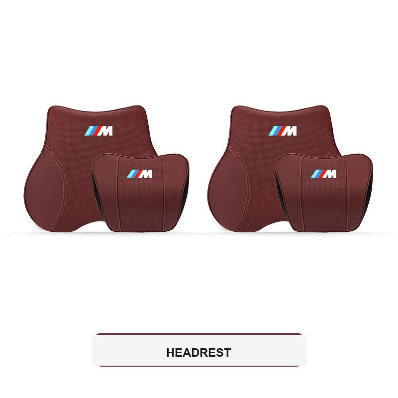 BMW M Sport Ergonomic Car Headrest & Lumbar Support Pillows (3, 4, 5 Series & X1-X7)