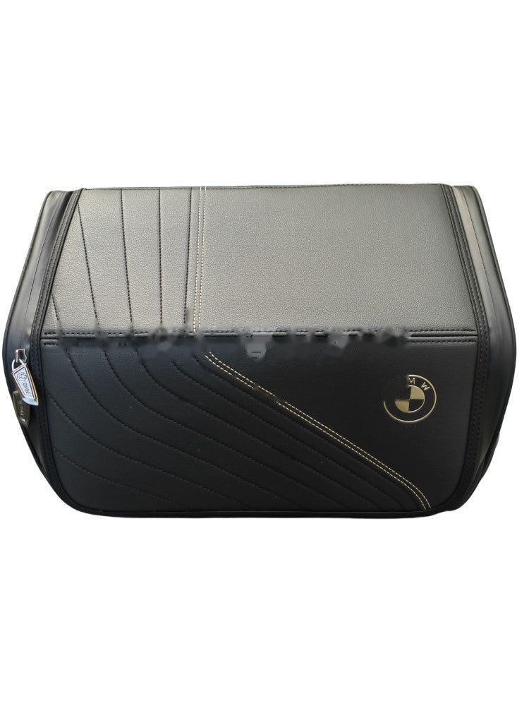 BMW foldable leather trunk storage box with mesh pocket - cargo organizer for X3 X5