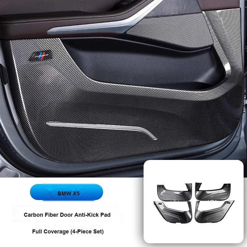 BMW 2022-2026 X5L - Carbon Fiber Door Anti-Kick Pads (4-Piece) - Carbon Fiber Anti-Kick Pad