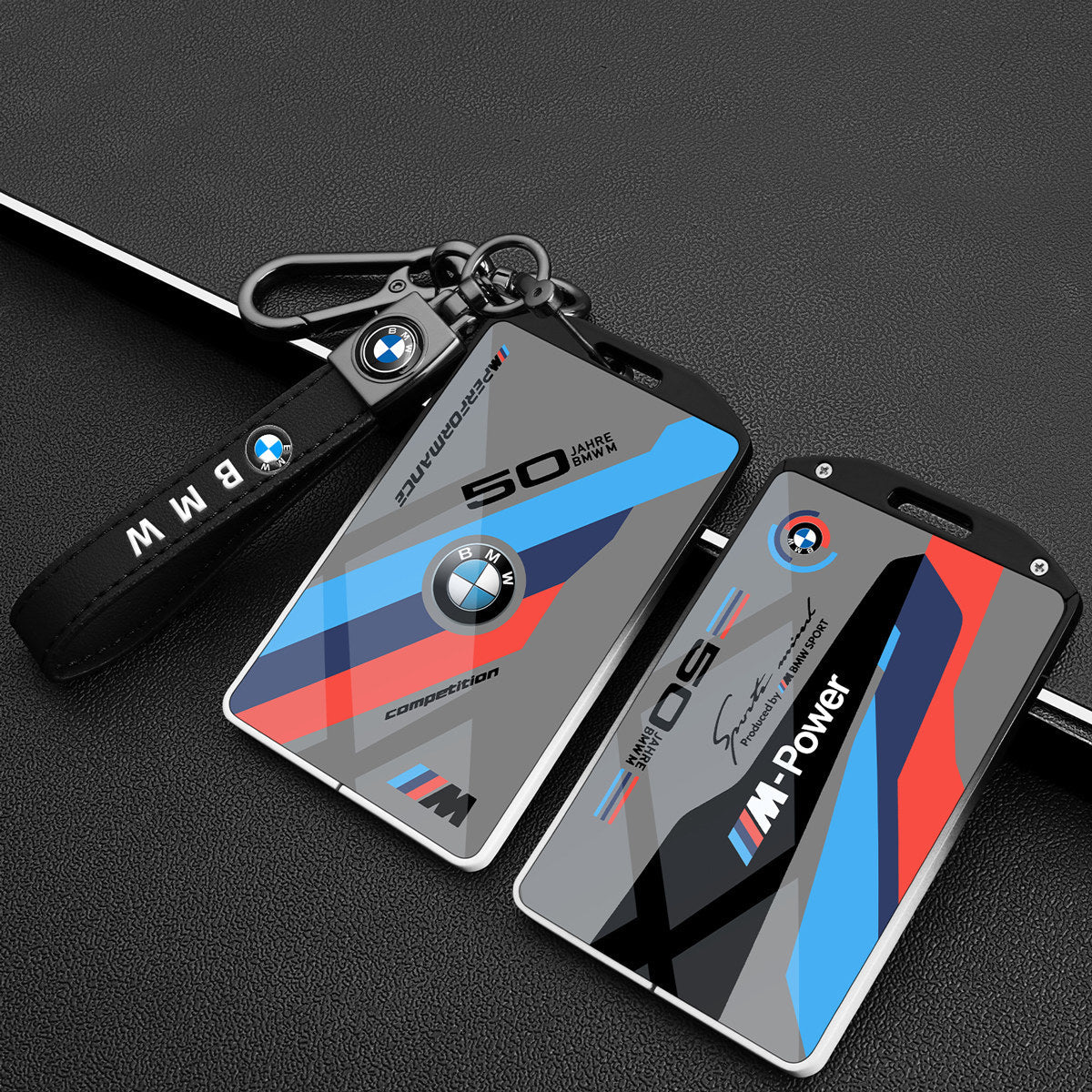BMW Card Key Cover - Racing-Style Metal Card Holder