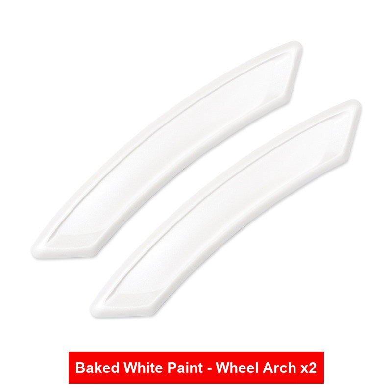 BMW baked white paint wheel arch guard strips, set of 2