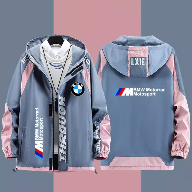 BMW M Power Windbreaker Jacket - Hooded, Customizable Graphics