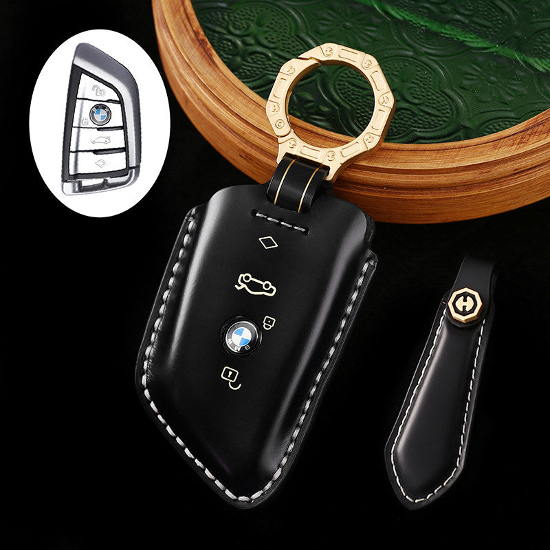 BMW Horseshoe-Style Genuine Leather Key Case