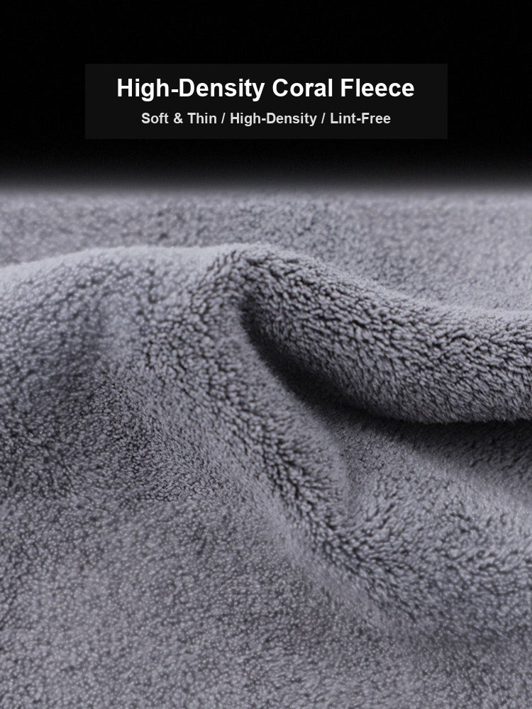 Close-up of BMW car towel high-density coral fleece texture