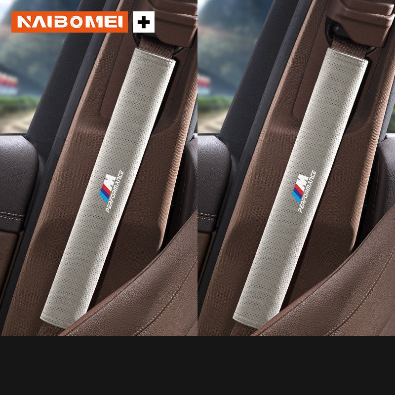 BMW M Seat Belt Shoulder Pad Cover - Suede Strap Protector