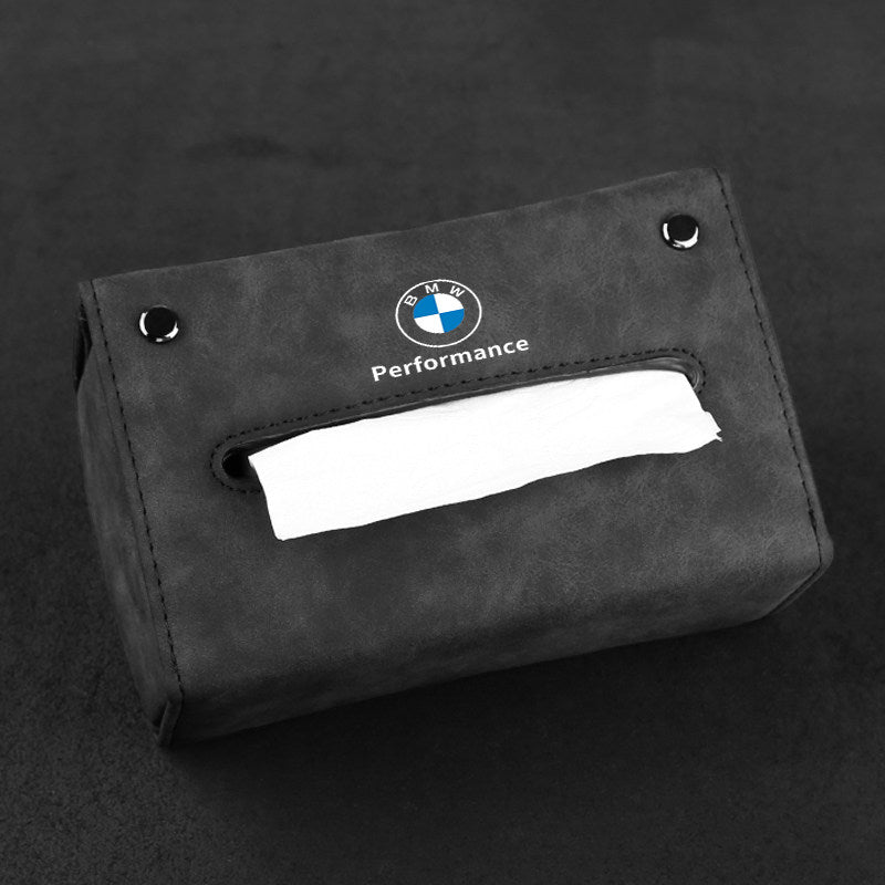Suede BMW special folding car tissue box drawer paper bag supplies modification 3 series 5 series 7 series X3 X5 X1