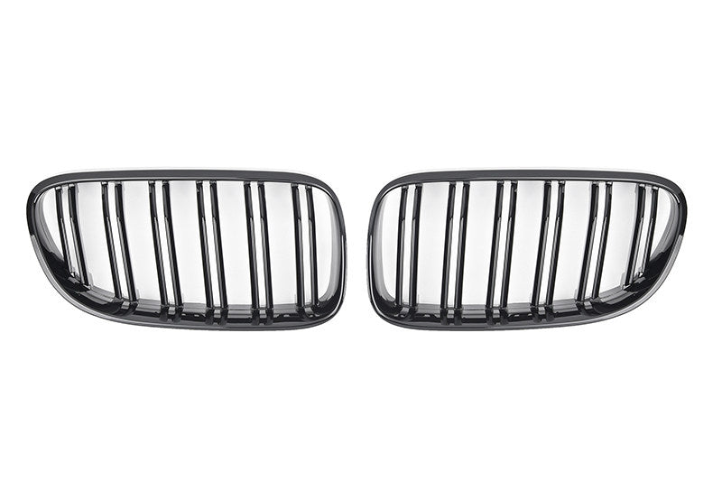 BMW Kidney Grille - Gloss Black Front Grille, E92 3 Series Coupe (2010-13) - Double Line Gloss Black