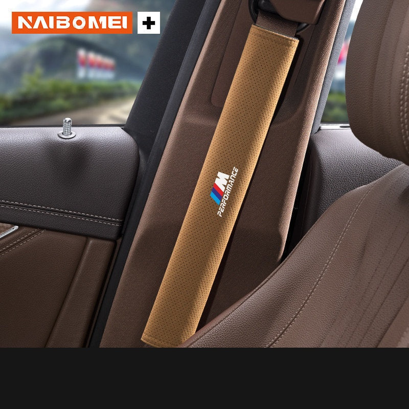 BMW M Seat Belt Shoulder Pad Cover - Suede Strap Protector