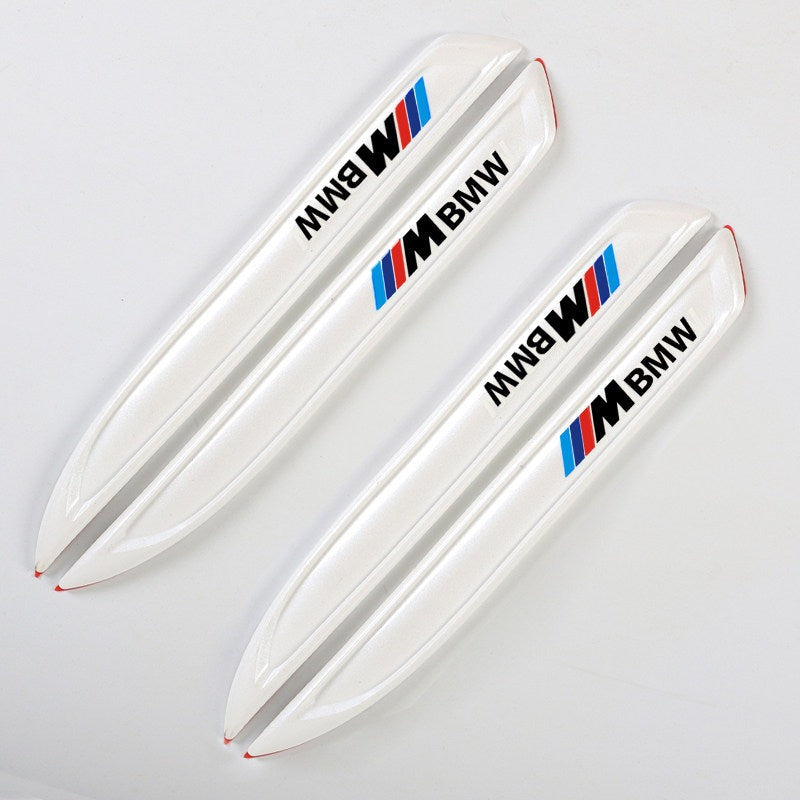 BMW M white bumper guard strips, set of 4