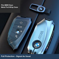 BMW Smart Key Fob Case - Metal Full-Wrap Cover (F/G/New G Series)