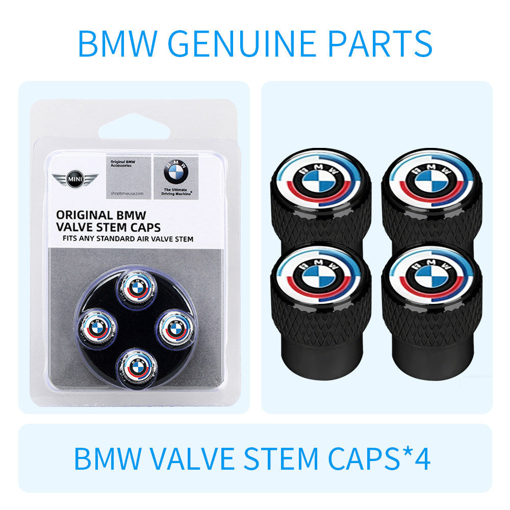 BMW M Aluminum Alloy Tire Valve Stem Caps - Set of 4