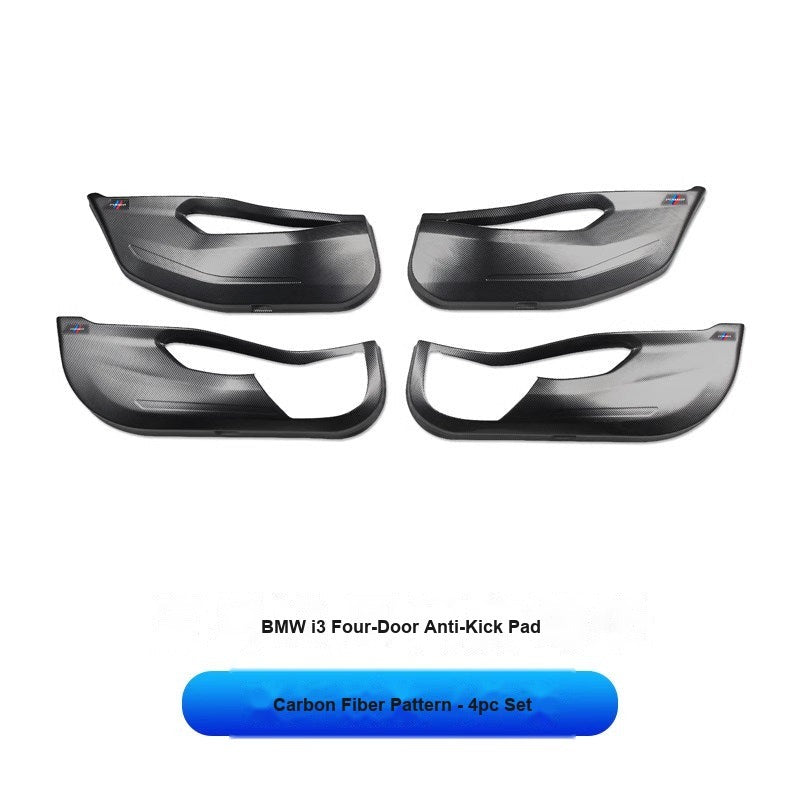 BMW 2022-2026 i3 (Electric) - Carbon Fiber Door Anti-Kick Pads (4-Piece) - Carbon Fiber Anti-Kick Pad