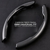 BMW Steering Wheel Cover - Carbon Fiber Water-Transfer Grip Trim