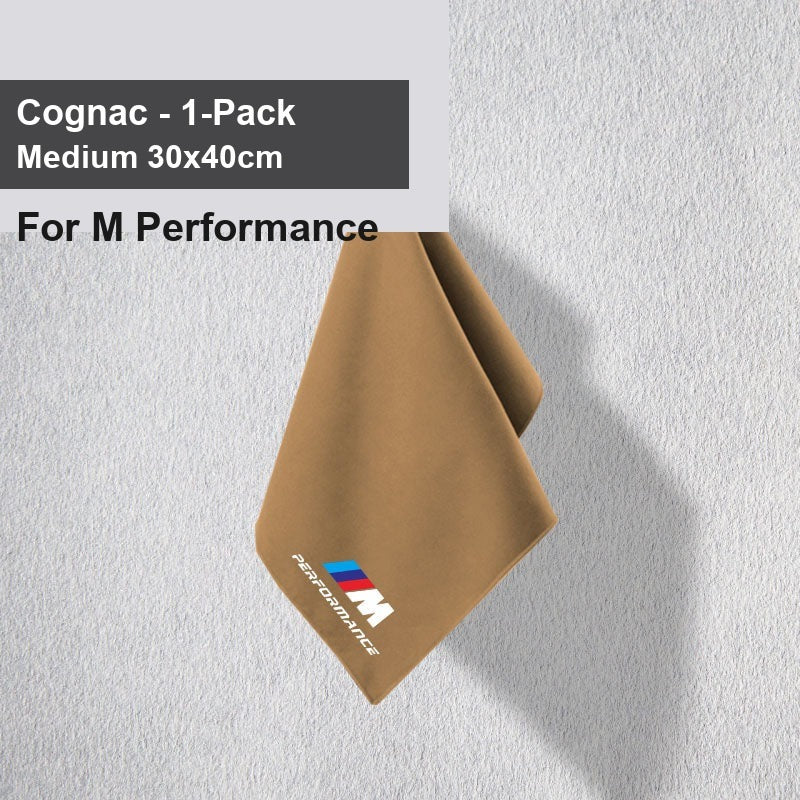 BMW car wash towel - Entering one M Performance Cognac medium piece