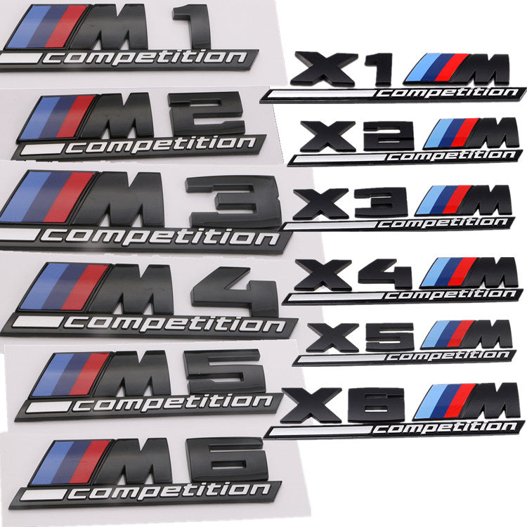 BMW M and Competition rear emblem badge sticker collection