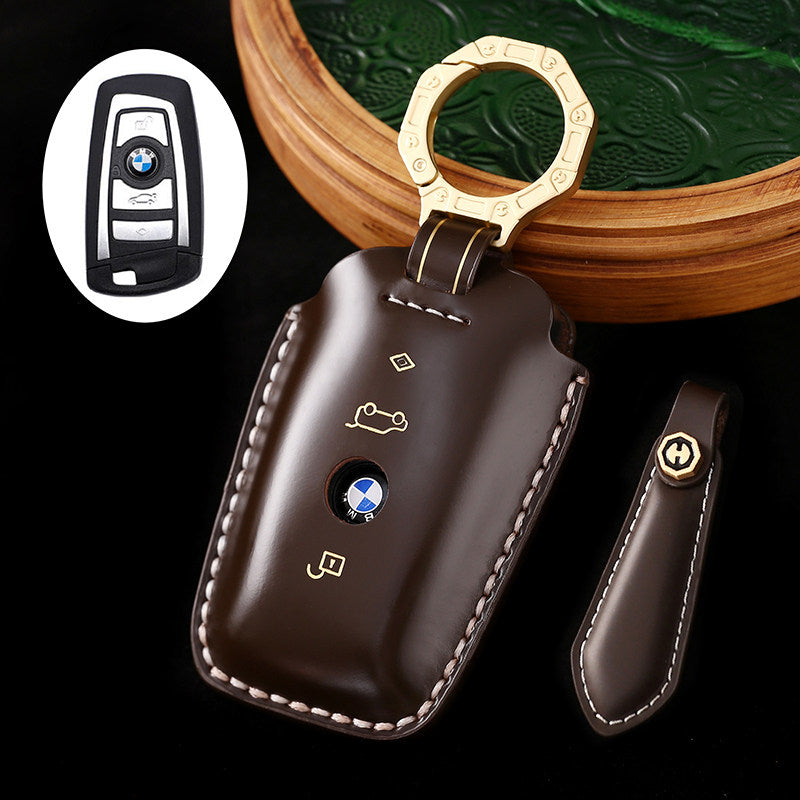 BMW Horseshoe-Style Genuine Leather Key Case