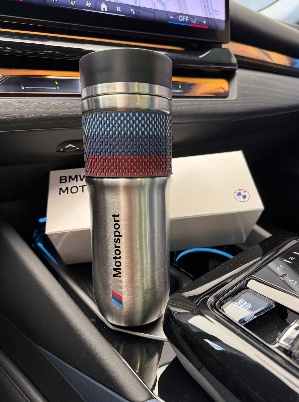 Cup held in car showing size fit