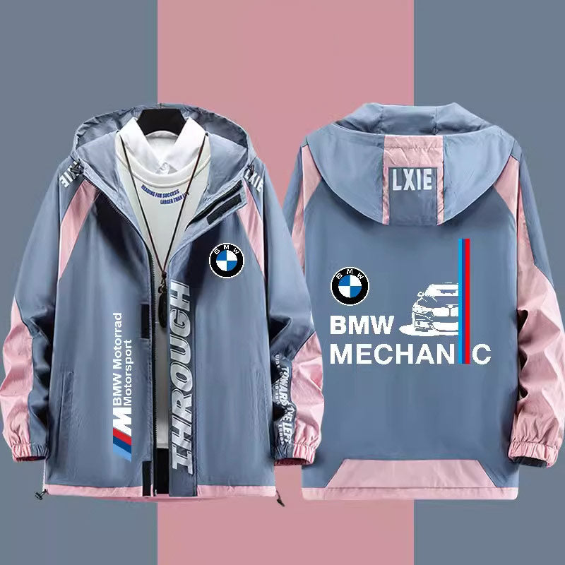 BMW M Power Windbreaker Jacket - Hooded, Customizable Graphics
