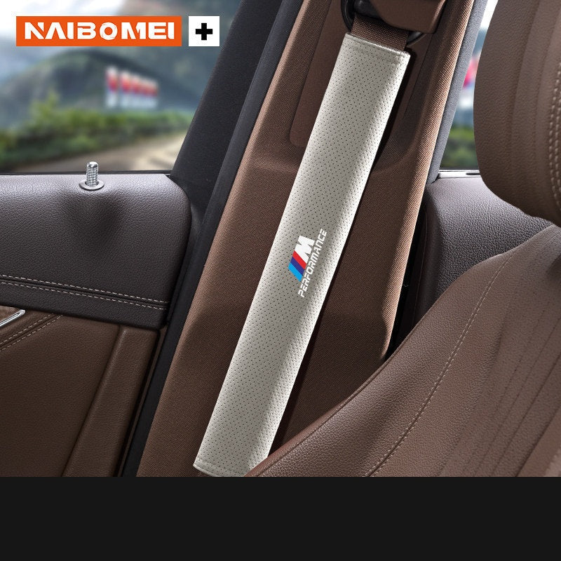 BMW M Seat Belt Shoulder Pad Cover - Suede Strap Protector