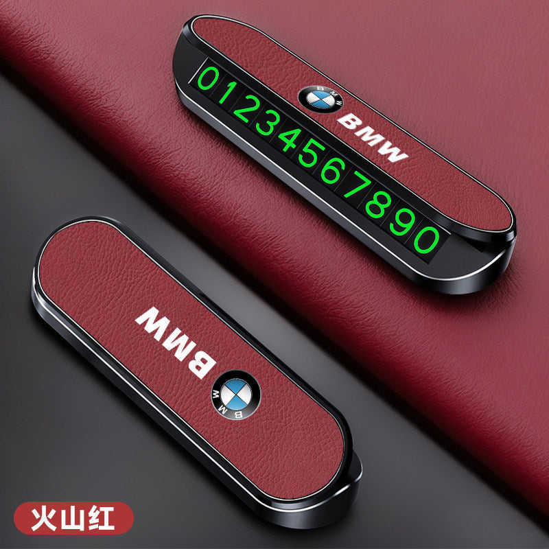 It is suitable for BMW 3 Series 5 Series X1X3X4X5 car temporary parking license plate moving car phone number plate in-car supplies